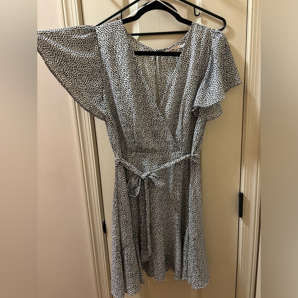 Black and white dot dress